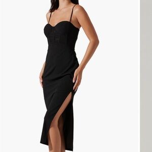 ASTR midi bodice dress